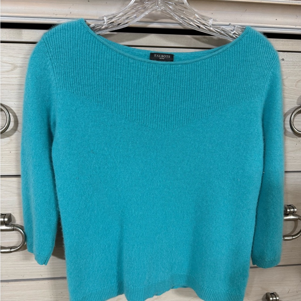 Talbots Turquoise Cashmere Sweater